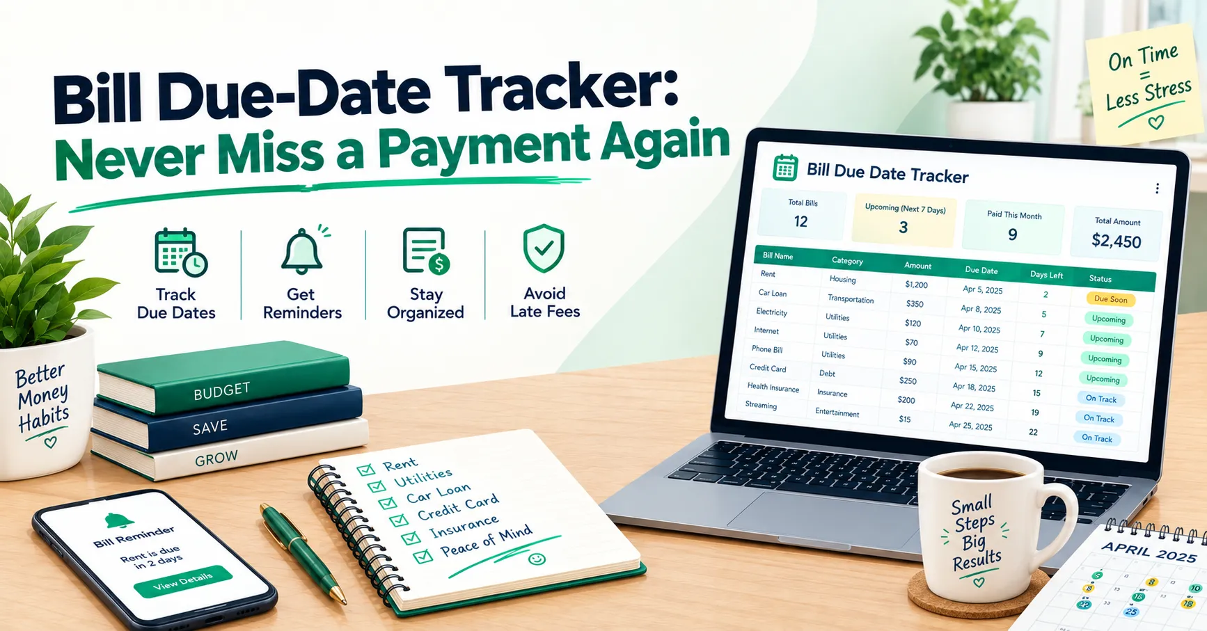 Bill Due-Date Tracker- Never Miss a Payment Again