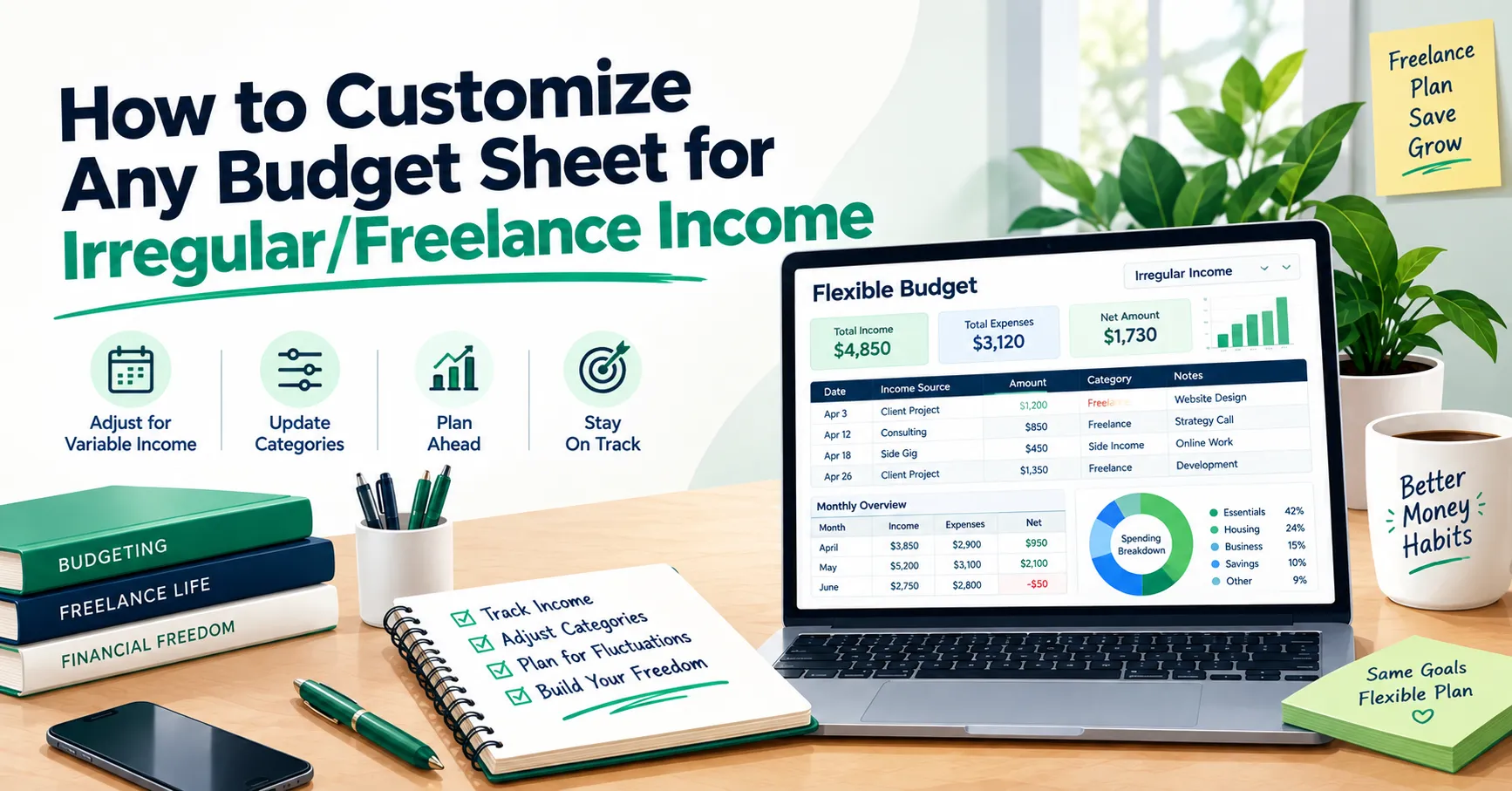 How to Customize Any Budget Sheet for Irregular/Freelance Income
